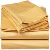 Bedding Castle - Luxurious - 800 Series - Egyptian Cotton - 4PC Bed Sheet Set - ( Flat Sheet + Fitted Sheet 30" Deep Pocket + 2 PC Pillow Cases ) - Fade Resistant - (Twin XL, Gold) view 1