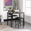 90 x 60 x 82 cm Tavern Collection 3-Piece Table Set 3 Piece Dining Set Studio Collection Soho Dining Table with Two Stools Home Kitchen Breakfast Table view 1