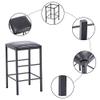 90 x 60 x 82 cm Tavern Collection 3-Piece Table Set 3 Piece Dining Set Studio Collection Soho Dining Table with Two Stools Home Kitchen Breakfast Table view 3
