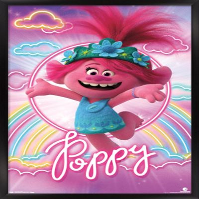 Trends International DreamWorks Trolls 2 - Poppy Wall Poster, 14.725" x 22.375", Black Framed Version