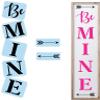 Barn Star Be Mine Valentines Arrow Porch Sign Stencil Kit, Reusable, Paint Your Own Wood Sign view 1