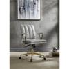Acme Damir Office Chair in Vintage White Top Grain Leather and Chrome view 2