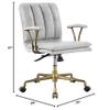 Acme Damir Office Chair in Vintage White Top Grain Leather and Chrome view 3