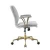 Acme Damir Office Chair in Vintage White Top Grain Leather and Chrome view 4