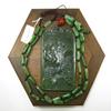 3.5" China Certified Nature Hetian Nephrite Jade Blessing Laughing Kwan-yin and Landscape Hand Carved Pendant 5019 view 2