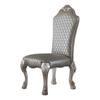 Acme Dresden Faux Leather Upholstered Side Chair in Vintage Bone White Set of 2 view 1