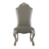 Acme Dresden Faux Leather Upholstered Side Chair in Vintage Bone White Set of 2 view 2