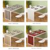 Desk Solid Wood Wall-Mounted Folding Dining Table, Telescopic Invisible Home Wall Table Simple Wall bar Table, 80/90/100 / 120cm Study Table Office Computer view 3