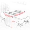 Desk Wall-Mounted Folding Drop-Leaf Table, Kitchen & Dining Folding Table Solid Wood Children Table Home Office Table Workstation Computer Trestle view 2