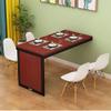 Desk Wall-Mounted Drop-Leaf Table Folding, Kitchen & Dining Folding Table Solid Wood Children Table Home Office Table Workstation Computer Trestle view 1