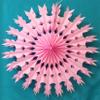 6-Piece Tissue Paper Snowflake Decorations, 15-22 Inch, Pink Mix view 4
