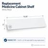 Replacement Medicine Cabinet White Metal Shelf, Bathroom Shelf Insert Universal Cabinet Shelf Vanity Cabinet Shelf OrganizerBahtroom Shelf Replacement 13.25" x 3" view 2