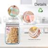 Enkrio 20 Pcs Mason Jar Bags Cute Reusable Food Storage Zipper Bags Leak-Proof Airtight Sealed for Kitchen Travel Camping view 3