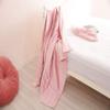 Aitliving Cotton Velvet Blanket Throw Luster Rose Pink 55x60 Natural Viscose Cotton Throw Triangle Geometry Quilted Twin Size Blanket for Kid Girl Adult, 2.20lb Weight for Bedding 140x152cm view 4