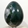 3.4" Green Ocean Jasper Egg Sparkling Natural Crystal Polished Mineral Gemstone Egg - Madagascar + Stand view 1