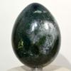 3.4" Green Ocean Jasper Egg Sparkling Natural Crystal Polished Mineral Gemstone Egg - Madagascar + Stand view 3