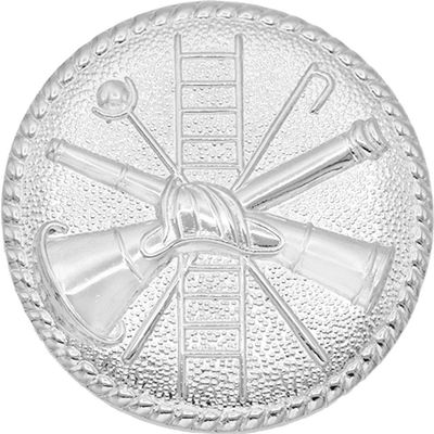 Smith & Warren Firefighter Scramble Silver Finish Hat Badge
