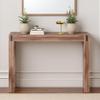 Alaterre Furniture Woodstock 40-Inch Console Table  Modern Farmhouse Entryway Table with Solid Acacia Wood Legs and Bronze Metal Corner Inset  Accent Table for Hallway or Living Room (Driftwood) view 2