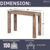 Alaterre Furniture Woodstock 40-Inch Console Table  Modern Farmhouse Entryway Table with Solid Acacia Wood Legs and Bronze Metal Corner Inset  Accent Table for Hallway or Living Room (Driftwood) view 3