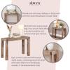 Alaterre Furniture Woodstock 40-Inch Console Table  Modern Farmhouse Entryway Table with Solid Acacia Wood Legs and Bronze Metal Corner Inset  Accent Table for Hallway or Living Room (Driftwood) view 4