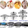 430 Stainless Steel Steamer/Soup Pot 2-layer Household With Steamer 26cm Thickened Suitable for Gas Stove/Induction Cooker Suitable for 1-3 People view 4