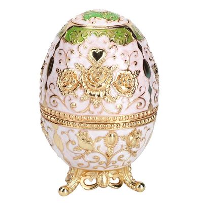 Fdit Automatic Press Toothpick Holder Box Dispenser 3D Carved Egg -shaped Organizer European Style Decoration for Home Kitchen Hotel (Gold+White)(Gold+White)