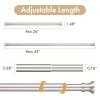 Amazer Spring Tension Shower Curtain Rod, 26-42 Inches Rust-Resistance Tension Curtain Rod Bathroom Rod, Adjustable Shower Curtain Rod No Drill, Nickel view 2