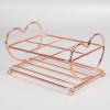 Set of 6 Glass Spice Bottle Jar with Copper Finished Rack Organizer Gold Steel view 2