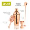 True Bar Drink Mixer Set 19oz 4-piece Cocktail Shaker Set Bartender Kit, Cocktail Mixer Set, Cocktail Shaker Kit, Barware Tool Sets, Bar Accessories, 4-piece, Copper view 2
