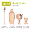 True Bar Drink Mixer Set 19oz 4-piece Cocktail Shaker Set Bartender Kit, Cocktail Mixer Set, Cocktail Shaker Kit, Barware Tool Sets, Bar Accessories, 4-piece, Copper view 3