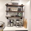 DR.IRON Industrial Pipe Shelves Wall Shelving Rustic Wood Shelf Storage Shelves 3 Tiers Wall Mount Pipe Design DIY Shelf Retro Wall Shelving (Black, 24" L) view 4