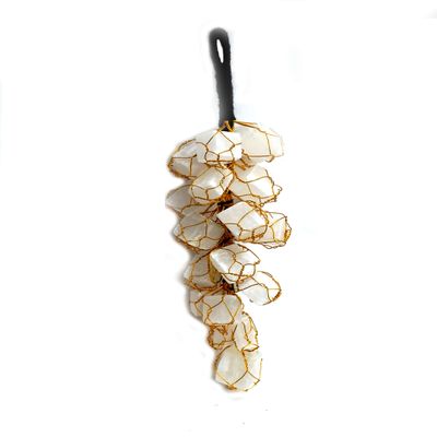 Astroghar Selenite Crystal Rough Tumble Chunks Vastu Correction Vaastu Door Hanging for Protection from Negative Energy
