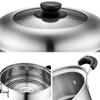 430 Stainless Steel Steamer/Soup Pot 3-layer Household With Steamer 26cm Thickened Suitable for Gas Stove/Induction Cooker Suitable for 4-6 People view 3