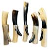 5x Viking Drinking Horn Cups 9" -15" | Viking gift for men 100% Natural Norse 10-14 oz Goblet Ale Mead Beer mug Wine with Stand (Large (9"-11")) view 1