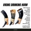 5x Viking Drinking Horn Cups 9" -15" | Viking gift for men 100% Natural Norse 10-14 oz Goblet Ale Mead Beer mug Wine with Stand (Large (9"-11")) view 4