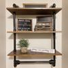 DR.IRON Industrial Pipe Shelving Rustic Bathroom Shelves with Towel Bar, 24" Pipe Shelf Wall Mounted, Farmhouse Bathroom Shelf Storage (3 tier-24) view 3