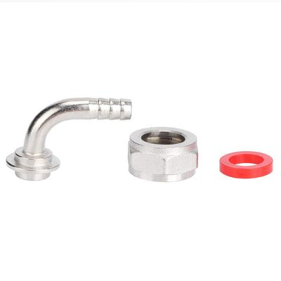 Tap Faucet Accessories, Connector Kit for Beer Line with Elbow Tailpiece, Beer Keg Coupler Fitting with Sealing Gasket, Hex Nut, Beer Keg Coupler Accessories Kit for Home Beer Brewing