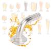 Tap Faucet Accessories, Connector Kit for Beer Line with Elbow Tailpiece, Beer Keg Coupler Fitting with Sealing Gasket, Hex Nut, Beer Keg Coupler Accessories Kit for Home Beer Brewing view 3
