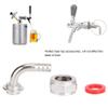 Tap Faucet Accessories, Connector Kit for Beer Line with Elbow Tailpiece, Beer Keg Coupler Fitting with Sealing Gasket, Hex Nut, Beer Keg Coupler Accessories Kit for Home Beer Brewing view 4