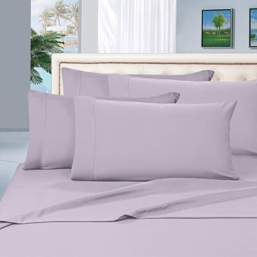 800 Thread Count-4Pcs Bed Sheet Set 100% Cotton Bed Sheets Lavender Rv-King Sheets Set, Long Staple Cotton Sheets, Fits Mattress Upto 24" Deep Pocket, Bedsheet and Pillowcase, Bedding Set