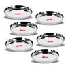 Sumeet Stainless Steel Plates - Set Of 6, Silver view 1