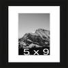 Frame It Easy 5 x 9 Black Natural WoodFrame (Dayton) with Matting view 1