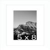 Frame It Easy 5 x 8 White Natural WoodFrame (Dayton) with Matting view 1