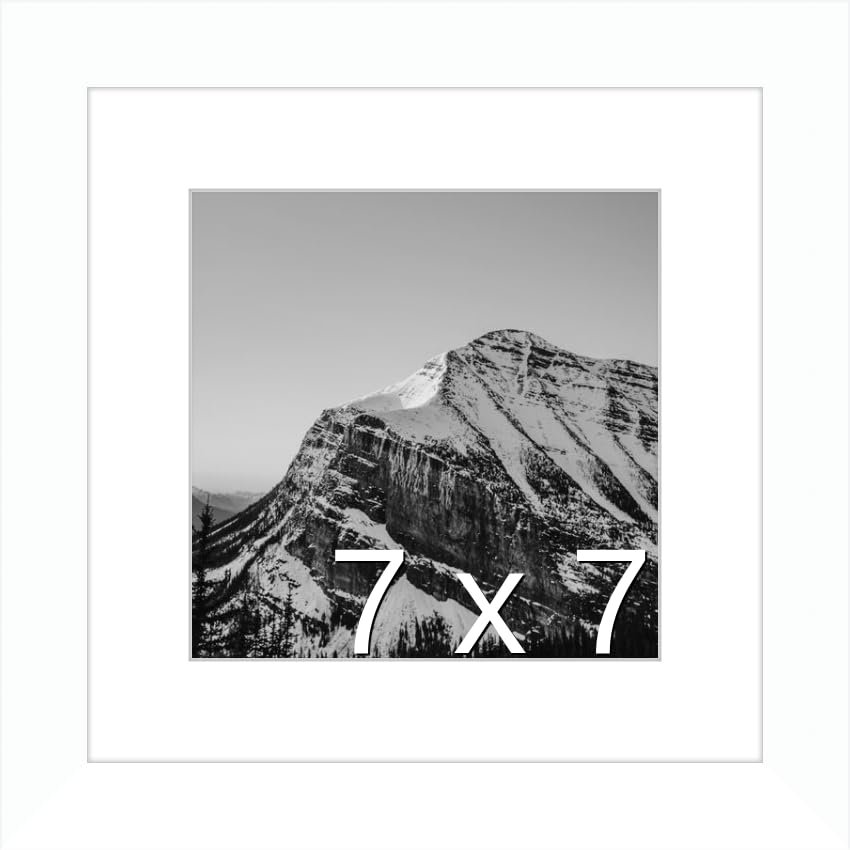 Frame It Easy 7 x 7 White Natural WoodFrame (Dayton) with Matting