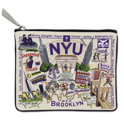 Catstudio New York University (NYU) Collegiate Zipper Pouch Purse | Holds Your Phone, Coins, Makeup, Dog Treats, & Tech Tools