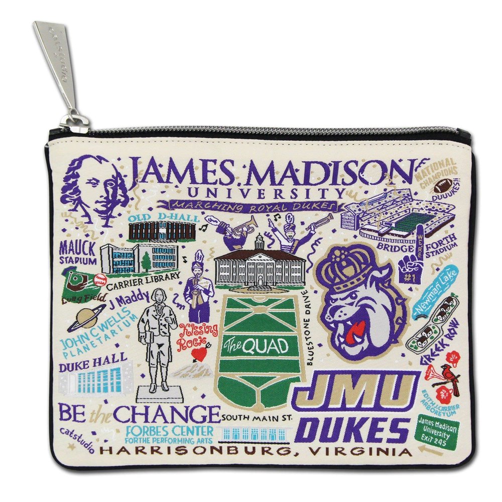 Catstudio James Madison University Collegiate Zipper Pouch Purse | Holds Your Phone, Coins, Makeup, Dog Treats, & Tech Tools
