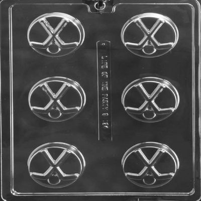 Grandmama's Goodies S124 Hockey Cookie Chocolate Candy Soap Mold