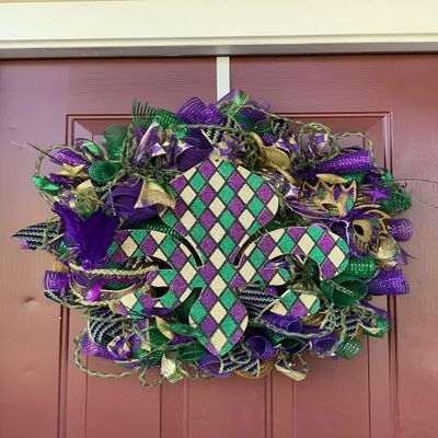 Mardi Gras Wreath