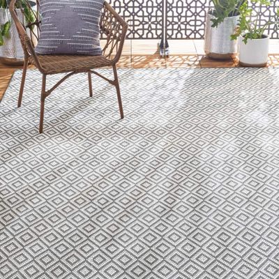 Home Dynamix Tripoli Lydia Indoor/Outdoor Area Rug 5'3"x7'3", Modern Gray