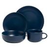 10 Strawberry Street Wazee Matte Coupe Dinnerware Set, 16 pc, Midnight Blue view 3